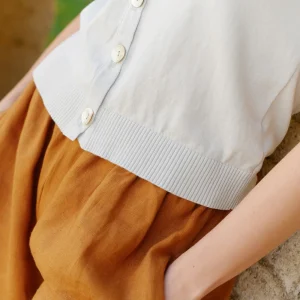 VER Bluză tricotată fin din bumbac organic Poppy - imagine 2