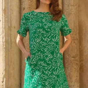 VER Rochie din in cu volănașe Rosa - imagine 1