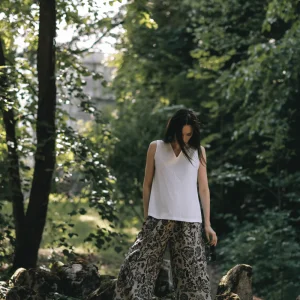 VER Maiou din bumbac cu fundă la spate Isla - imagine 1