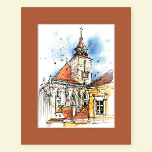 MOR Clădiri din Brașov, Fine Art Print în passepartout, 20x25 cm - imagine 9