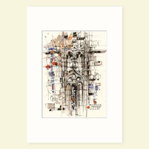 MOR Detalii Biserica Neagră, Fine Art Print în Passepartout, 20x30 cm - imagine 3