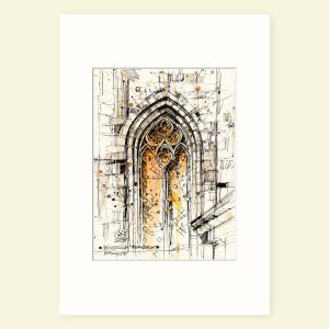MOR Detalii Biserica Neagră, Fine Art Print în Passepartout, 20x30 cm