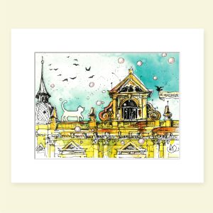 MOR Kronstadt Cats, Fine Art Print în passepartout, 20x25cm - imagine 6
