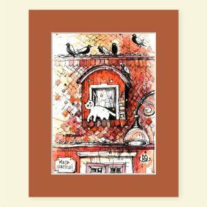 MOR Kronstadt Cats, Fine Art Print în passepartout, 20x25cm - imagine 19
