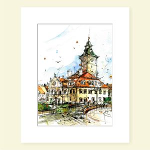 MOR Clădiri din Brașov, Fine Art Print în passepartout, 20x25 cm - imagine 10
