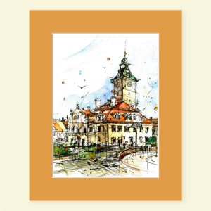 MOR Clădiri din Brașov, Fine Art Print în passepartout, 20x25 cm - imagine 11